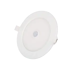 Downlight LED de 12W 6500K con sensor PIR, corte de 155mm, redondo; ideal para iluminación en espacios interiores y control de acceso. - Product Image 1