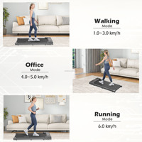 Tapis de marche pliable sous le bureau, gain de place, pour la maison et le bureau, avec vitesse réglable et écran LED