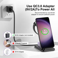 Station de charge sans fil 3 en 1 multi-rapide 15W, support de charge pour téléphones mobiles, écouteurs et montres intelligentes