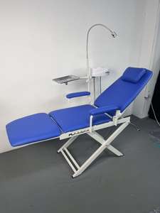 Sản Xuất Di Động Ghế Nha Khoa Đơn Vị Gấp Ghế Nha Khoa Với Thép Không Gỉ Ống nhổ Cụ Khay Và Di Chuyển Ánh Sáng - Product Image 6