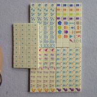 Jeu de Mahjong américain à thème valise de voyage, tuiles en acrylique blanc ivoire, portable, résistant à l'eau, pour 4 joueurs, en stock