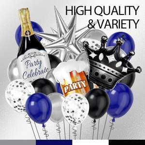 Azul marino fiesta <span class=keywords><strong>Feliz</strong></span> <span class=keywords><strong>cumpleaños</strong></span> decoraciones para hombres azul marino bebé fiesta hoja flecos cortina para suministros de <span class=keywords><strong>cumpleaños</strong></span> - Product Image 4