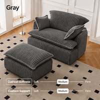 Ensemble de canapés modulaires en tissu de lin, fauteuils compressés sous vide, fauteuils de sol pour salon, meubles de maison