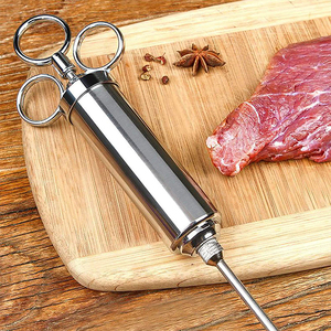 Nouveau design Kit de <span class=keywords><strong>seringue</strong></span> d'injection de Sauce en acier inoxydable 2oz injecteur de <span class=keywords><strong>saumure</strong></span> de viande avec brosse de nettoyage - Product Image 5