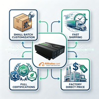 Convertisseur de puissance 3000W de qualité industrielle, puissance de crête 6000W, onde sinusoïdale pure, convertisseur DC12V 24V vers AC240V pour appareils électroménagers