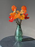 Vase à fleurs perlé enchanteur - Charme nocturne, rose/bleu/orange, décoration de balcon