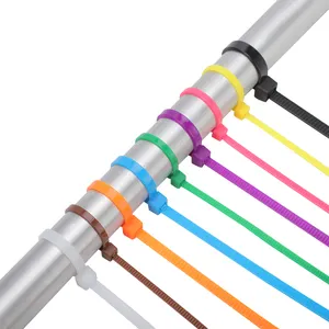 China Manufacturer 2.5*200mm self locking Colorful cable ties Wire Zip Plastic Nylon Fastener zip tie