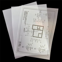 Película de Poliéster Esmerilado para Impresión Gráfica por Computadora, Resistente al Desgarro, Película de Trazado para Ploter CAD, Papel de Calco para Ingenieros Wetac