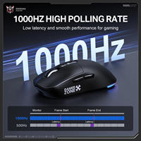 Souris de jeu sans fil ONIKUMA DM07 à trois modes, PAW3311 RGB 1000Hz, rechargeable, souris Esports, CE FCC RoHS