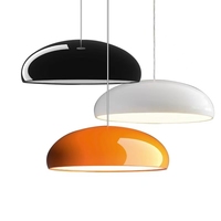 Luminaire suspendu italien moderne, style nordique, en fer, E27, minimaliste, orange, blanc chaud, pour restaurant, bar, café, bureau