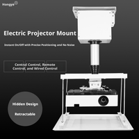 Support de suspension universel multifonctionnel télescopique pour projecteur, style bambou, avec télécommande