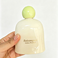 Bouteille diffuseur en verre vide, rechargeable, colorée, en forme de cloche plate, 140 ml, 180 ml