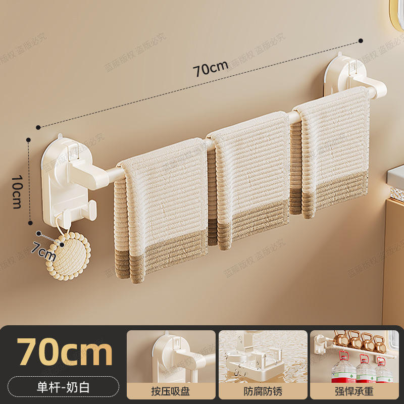 Ventosa blanca lechosa de una sola varilla, 70 cm.