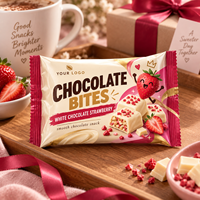 Emballage personnalisé pour chocolats et snacks, sachet coussin thermoscellable, emballage flow pack pour bonbons et confiseries