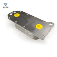 Pièces de machines de construction, cœur de refroidisseur d'huile 3966365 3957533, cœur de refroidisseur d'huile moteur pour Cummins ISC 6D114