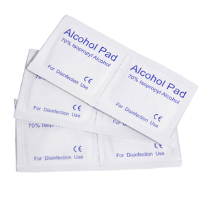 100 toallitas desinfectantes de primeros auxilios por caja, con 70% de <span class=keywords><strong>alcohol</strong></span> isopropílico, estériles, de tela no tejida, para desinfección médica. - Product Image 1