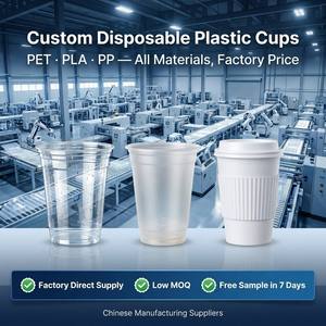 OEM Logo personnalisé 100% <span class=keywords><strong>Bio</strong></span> Compostable PLA Transparent tasses Smoothie bière vin boisson glace CE froid jetable boisson à emporter tasse - Product Image 3