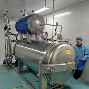 معقم الطعام بالبخار الصناعي ، معقم التونة تعليب ، معوجة الطعام المعلب ، فرن تعقيم بالبخار - Product Image 2