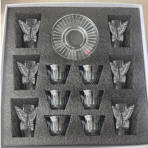 Ecológico, 18 piezas, impreso personalizado, Árabe-Tukish, Espresso, taza de <span class=keywords><strong>cristal</strong></span> transparente para café, <span class=keywords><strong>Cava</strong></span>, taza de té, Juego de platillos - Product Image 2