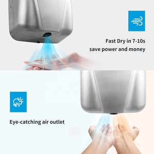 Thiết kế thép không gỉ gió ấm tay thổi 1800W chải nhà vệ sinh thương mại hạng nặng SS Máy SấY Tay tốc độ cao - Product Image 5