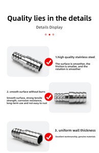 Raccord Pagode à Double Tête à Diamètre Variable en Acier Inoxydable 304/316 pour Tuyau d'Eau de <span class=keywords><strong>Plomberie</strong></span>/Tuyau Souple – Raccord Droit Réducteur - Product Image 5