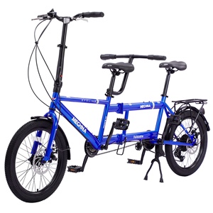 Bicicleta Tándem Plegable MEGHNA de 20 Pulgadas para 2 Personas con 2 Asientos, 7 Velocidades y Doble Freno de Disco para Adultos - Product Image 4