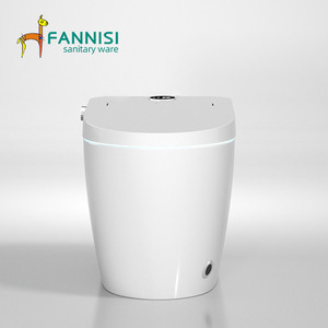 Fournisseur chinois de sanitaires : <span class=keywords><strong>WC</strong></span> intelligent en céramique à cuvette allongée, avec bidet intégré et nettoyage facile - Product Image 3