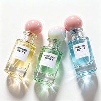 Botellas de Perfume de Vidrio Vacías de Diseño Redondo de Alta Calidad, 30ml 50ml 100ml, Forma Cilíndrica, con Pulverizador y Bomba