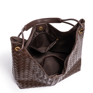 1313 # Latest Fashion Women Big Casual Tote <strong>Bag</strong> Can Put <strong>Laptop</strong> <strong>Ladies</strong> Dark Brown Shoulder <strong>Bags</strong> From Guangzhou - Product Image 4
