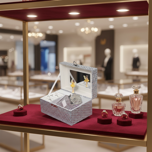 Boîte à musique à manivelle avec fonction de lecture de musique, boîte à bijoux brillante personnalisée <span class=keywords><strong>en</strong></span> gros de l'usine Yiyu, boîte à bibelots pour la Saint-Valentin - Product Image 2