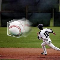 Jinda Moderner Stil UV-Geschützter Acryl Klare Baseball-Halterung Quadratische Würfel-Ballvitrine Umweltfreundliches Autogramm-Sammlerstück