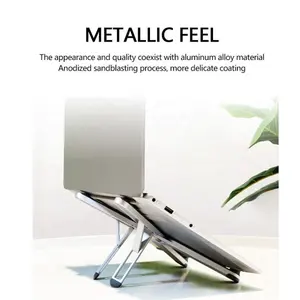 Alüminyum Mackbook dizüstü uyumlu Pro masaüstü açık çalışma için özelleştirilebilir dizüstü dikey stant