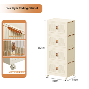 Gabinete de almacenamiento de plástico grueso extragrande, gabinete de almacenamiento <span class=keywords><strong>multiusos</strong></span> Simple para ropa, <span class=keywords><strong>armario</strong></span> de dormitorio para el hogar - Product Image 4