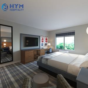 Juegos de Dormitorio de Hotel Modernos, Ecológicos, de Roble Macizo, Duraderos y de Alta Calidad, Precio al por Mayor, para Hoteles de 3 a 5 Estrellas, Tamaños King y Queen - Product Image 5