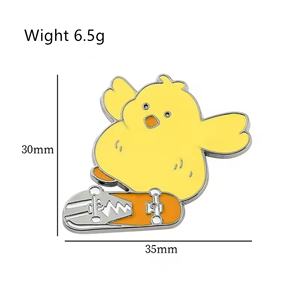 Pin de Solapa de Metal Esmaltado Duro Personalizado, Barato, al por Mayor, con Diseño Creativo de Dibujos Animados, Divertido, de Animal, Pato Lindo - Product Image 6