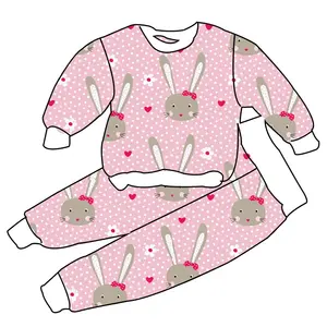 Детская бамбуковая Одежда для мальчиков 0-3 месяца, толстовка с принтом, костюмы с топом и брюками, оптовая продажа, зимняя одежда для маленьких мальчиков
