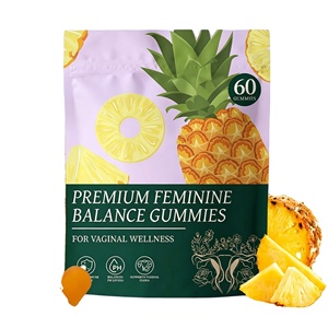 Probiotiques féminins en gommes pour femmes - Équilibre du pH, soutien digestif, supplément vitaminique, extrait végétal, Bacillus Coagulans - Product Image 2