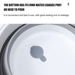 דלי קיפול פלסטיק מתקפל דלי בטוח ואמין קריסת מים מיכל מים דלי פלסטיק pp + tpr - Product Image 3