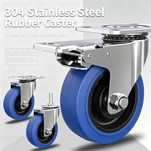 caster wheel with polyurethane tread aluminum core lightweight high strength aerospace grade material - Product Image 2