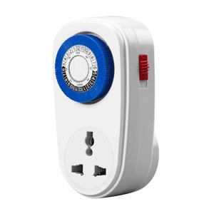 Minuterie Mécanique <span class=keywords><strong>Programmable</strong></span> Universelle 24 Heures 16A 220V Fonctionnement Facile et Écologique Prises en Plastique PC + ABS - Product Image 1