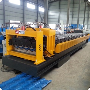 Tuile de toit en aluminium de contrôle de PLC faisant la machine avec la presse de vol et le dispositif de coupe - Product Image 4