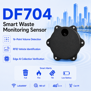 เซ็นเซอร์ตรวจจับปริมาณขยะอัจฉริยะ CNDINGTEK DF704 แบบเลเซอร์ ToF 16 จุด พร้อมระบบตรวจจับปริมาตรด้วยเมทริกซ์ ระบบระบุยานพาหนะด้วย RFID ระดับการป้องกัน IP68 เซ็นเซอร์ <span class=keywords><strong>IoT</strong></span> - Product Image 1