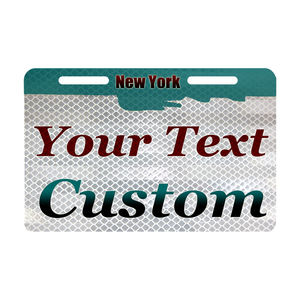 ป้ายทะเบียนรถจักรยานยนต์ทองเหลือง 7 นิ้ว x 4 นิ้ว สติ๊กเกอร์ติดป้ายทะเบียนแบบสะท้อนแสงสำหรับธุรกิจ - Product Image 1