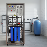 Machine de traitement de l'eau 0,5T/H PLC RO avec pompe et moteur à réservoir sous pression pour la filtration de l'eau potable