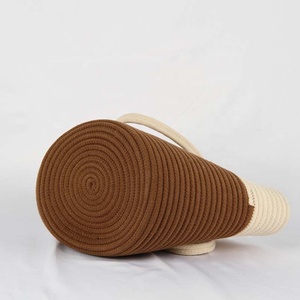 Sacs de plage en coton avec cordon de serrage et ouverture à poignée ronde, sacs à <span class=keywords><strong>main</strong></span> tissés de voyage, <span class=keywords><strong>sac</strong></span> à <span class=keywords><strong>main</strong></span> tissé de plage, nouvelle collection 2022 - Product Image 5