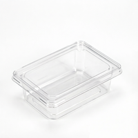 Boîte à dessert et salade transparente en PET de qualité alimentaire, récipient alimentaire en plastique transparent avec couvercle pour boulangerie à emporter