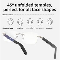 Gafas Inteligentes 2026 con Pantalla Táctil Deslizante, Diseño Delgado Negro con Espejo, Traducción en Tiempo Real, Asistente IA para Llamadas, MOQ Bajo, Personalizables