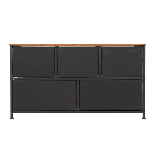 Commode à 5 tiroirs Hua Cheng en MDF et acier inoxydable, meuble de rangement moderne autoportant pour chambre à coucher - Product Image 6