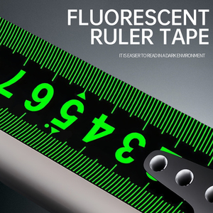 Cinta métrica <span class=keywords><strong>fluorescente</strong></span> autoblocante 5M 7,5 m 10m Cinta métrica digital gruesa anticaída con logotipo personalizado - Product Image 2