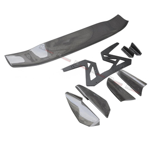 Aileron arrière simple en fibre de carbone, style bec de canard, pour Civic Type R Hatchback FK7 FK8 10ème génération 2016, noir, tissage sergé 3x3 - Product Image 5